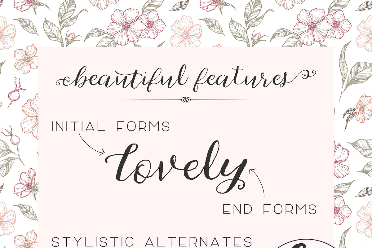 Cherokee Rose Calligraphy Font, a Script Font by Beck McCormick (Photo 6 of 9)