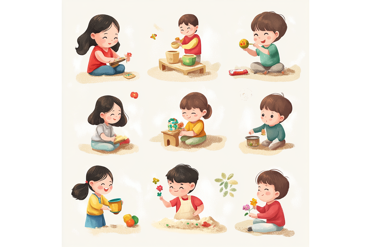 Prompt Hand-Drawn Children Clipart, a Decorative Illustration by Creative design (Photo 2 of 7)