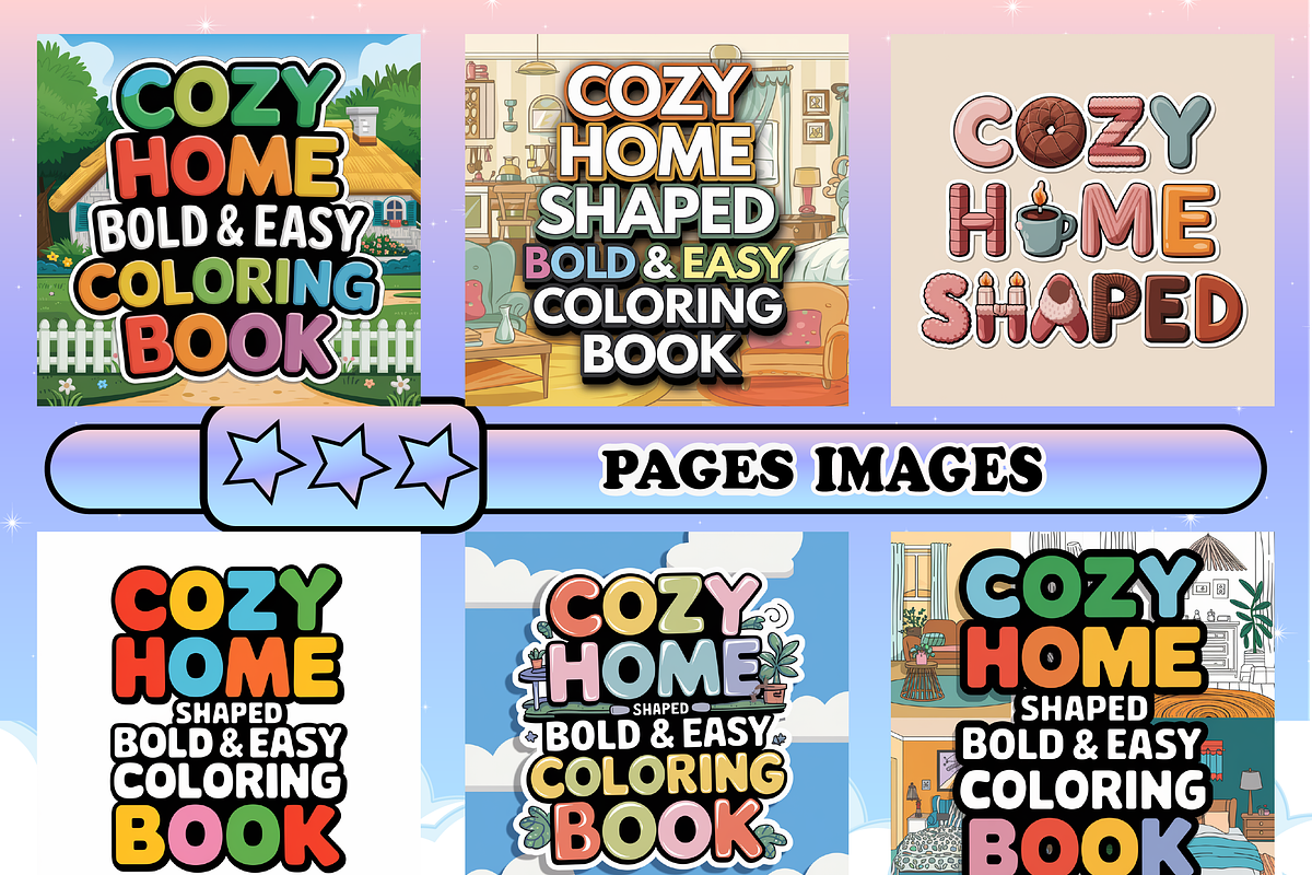 Cozy Home Shaped Coloring Book, an Animal Illustration by Design Zone (Photo 2 of 5)