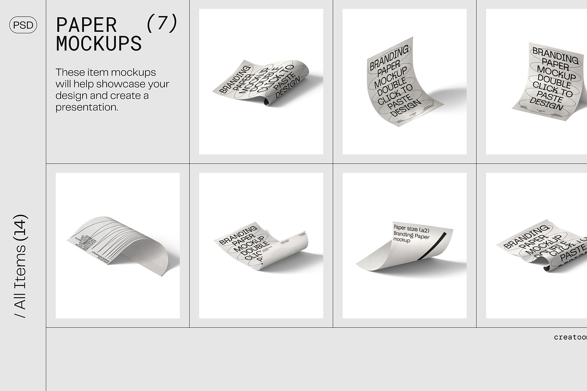(32) Poster & Paper mockups, a Mockup by Creatoom