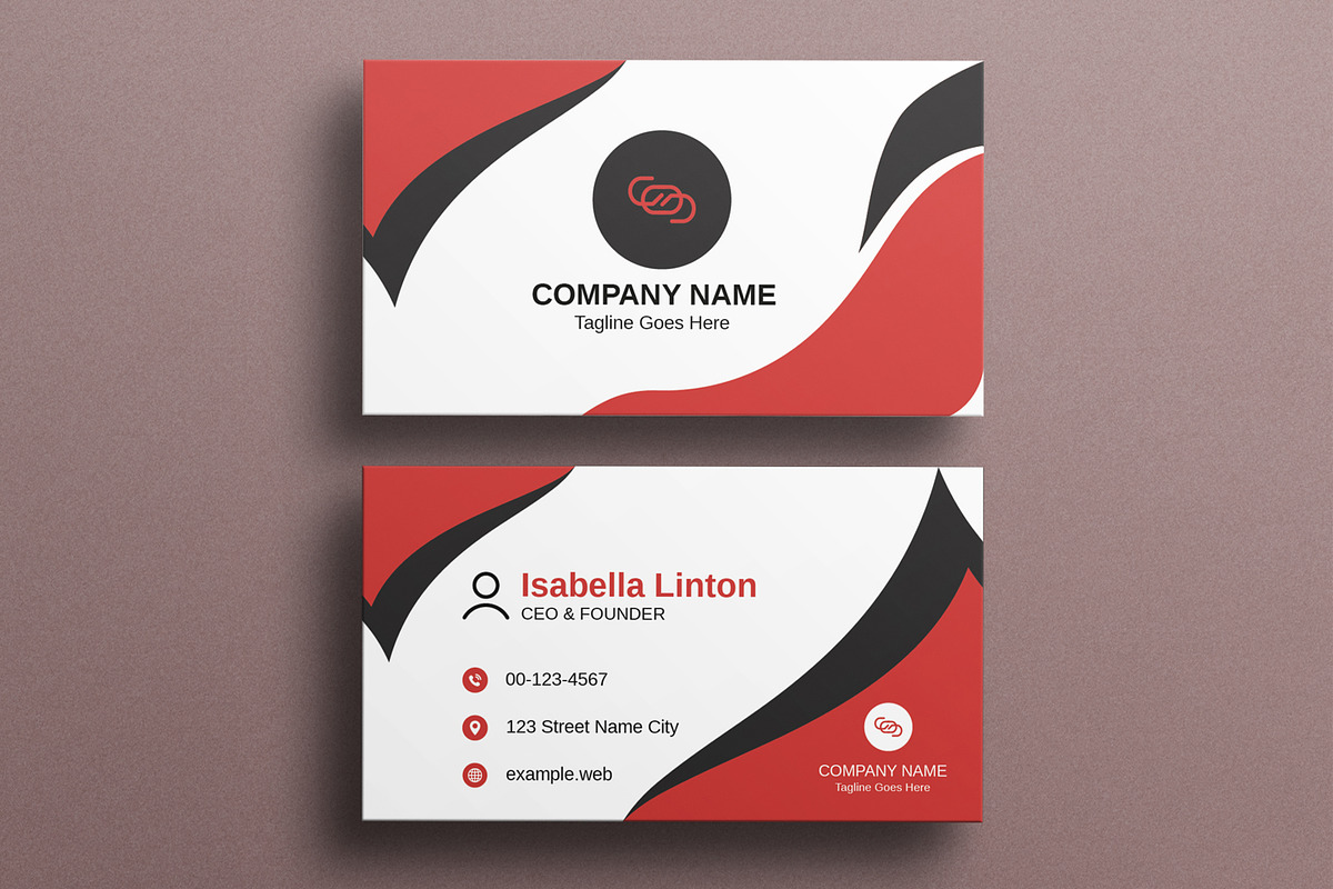 Business Card Template, a Business Card Template by MightyDesign (Photo 1 of 6)