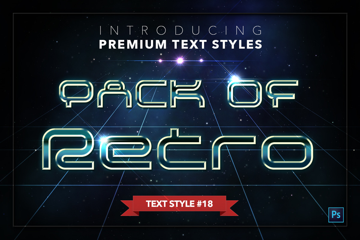Retro #1 - 20 Text Styles, a Layer Style Add-On by Jonas Stensgaard (Photo 19 of 23)