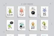 Monsters kids clipart collection, an Animal Illustration by Leysan Shayak (Thumbnail 14 of 15)