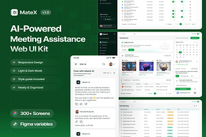 MateX - AI Meeting Assistants UI Kit, an UI Kit Template by Lumina_ui_ux202