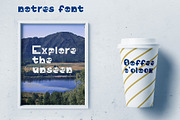 NOTRES Geometric Cutout Display Font, a Sans Serif Font by Volf Mockups (Thumbnail 8 of 9)