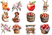 Apple Farm Watercolor, an Illustration by Designworld (Thumbnail 4 of 5)