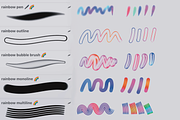 Rainbow Brushes for Procreate, a Brushes & More by pinkdrinksoul (Thumbnail 4 of 4)