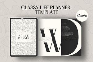 Classy Yearly Life Planner Template