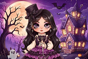 Procreate Halloween Chibi Creator, a Brush Add-On by OneBerryCreations (Thumbnail 4 of 9)