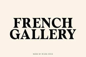 FRENCH GALLERY - Vintage Soft Serif