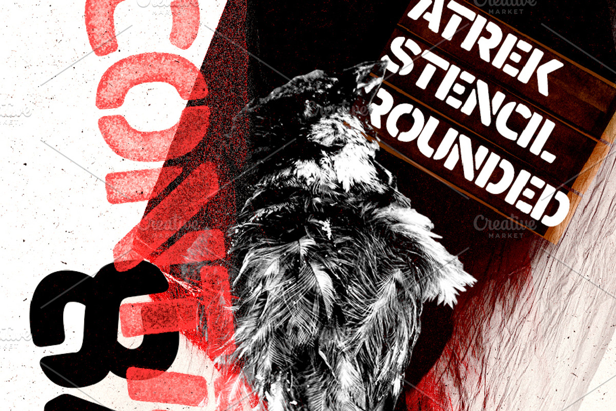 Atrek Stencil - Sharp & Rounded preview 4