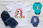 Cute rainbow unicorns 01. PNG Bundle, an Animal Illustration by KENO Mascots (Thumbnail 7 of 9)