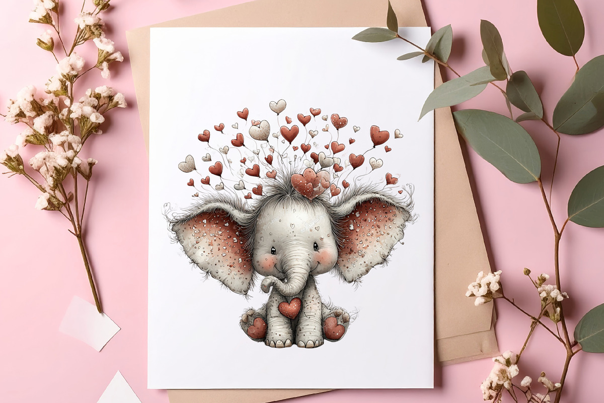 Valentines Day Animals Clipart PNG, an Illustration by SinaCreation (Photo 9 of 11)