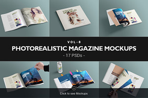 108 Magazine Mockups Bundle