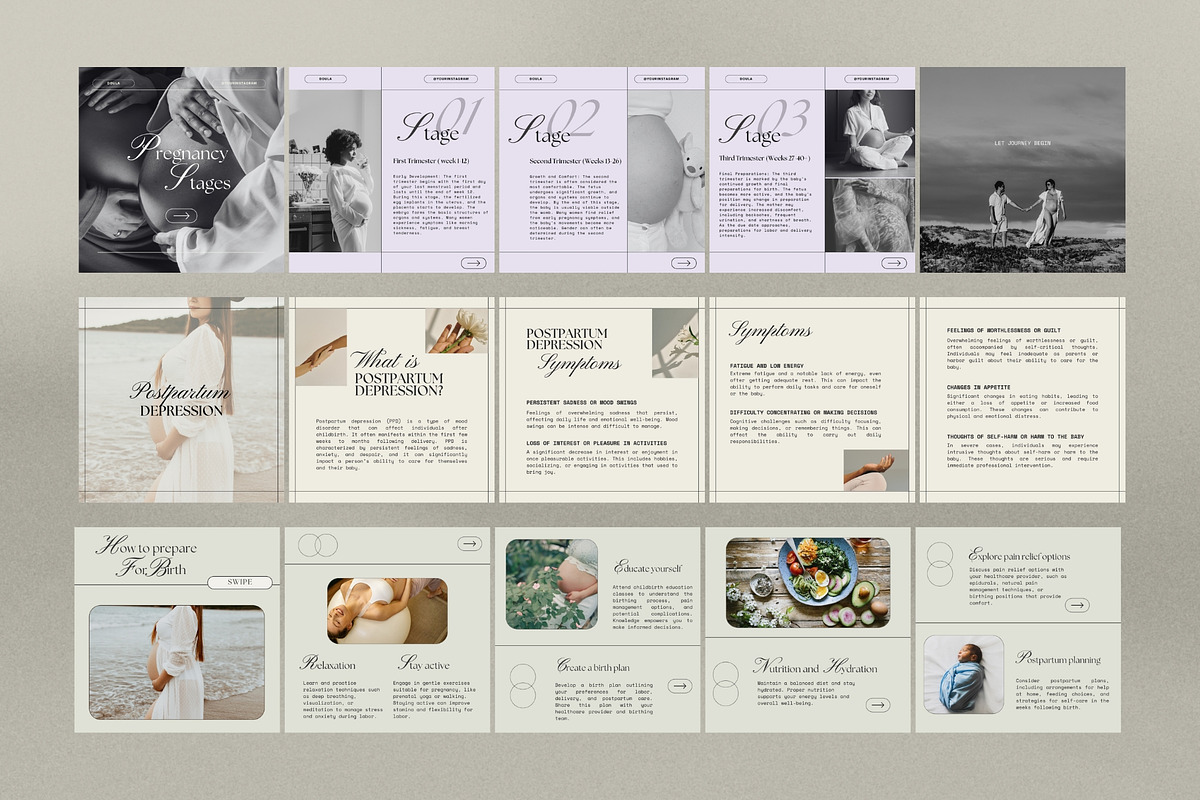 Doula Instagram Templates, a Social Media Template by Terraa Studio Design (Photo 7 of 7)