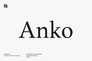 Anko Serif Font Family