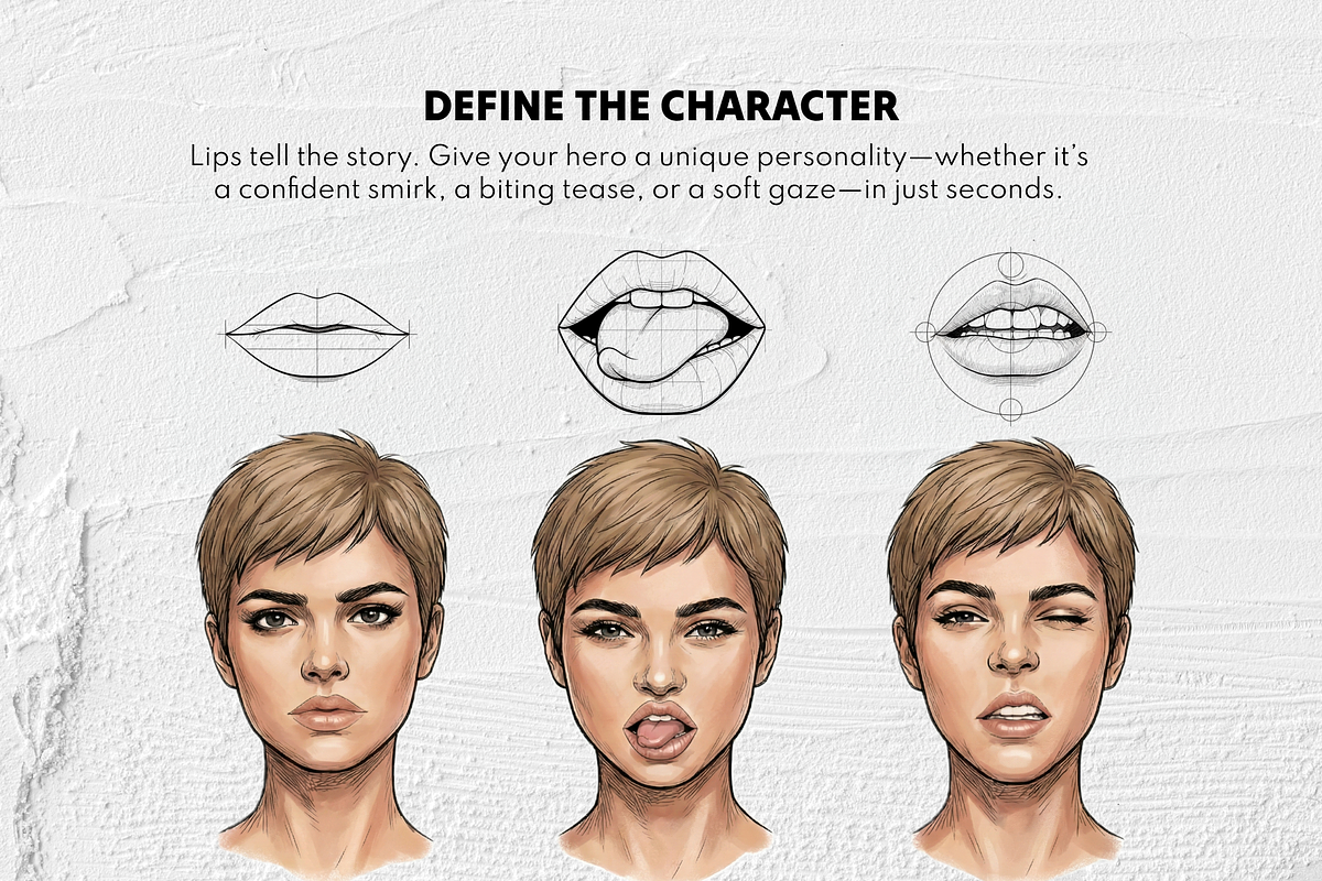 165 Procreate Lips Stamps, a Brush Add-On by Selentaori Studio (Photo 10 of 11)