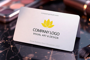 Business Card & Makeup Background