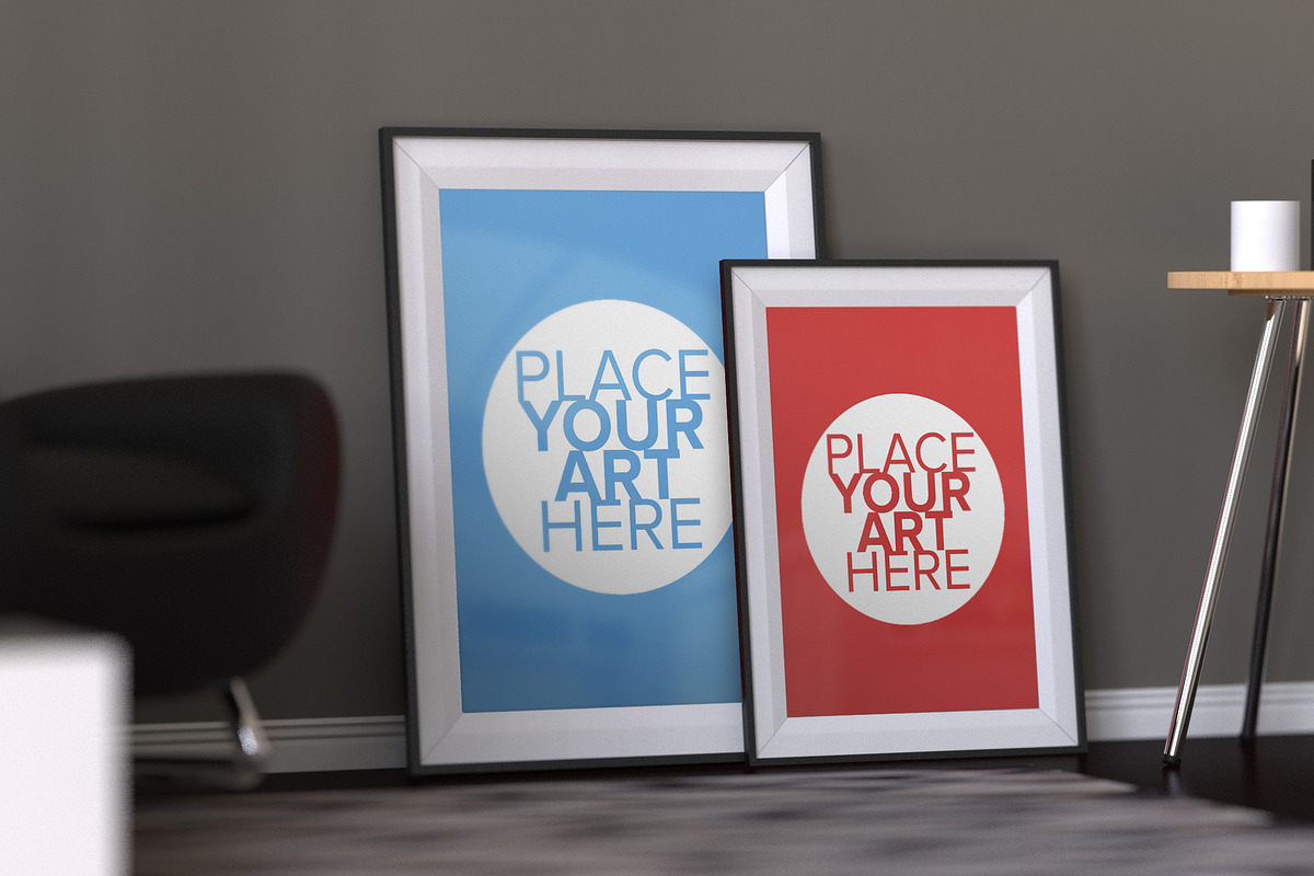 Poster Frame Mock-Up, a Print Template by mockupbank (Photo 3 of 4)