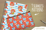 Cartoon Nerd cat set, an Animal Illustration by SunnyWS (Thumbnail 3 of 4)