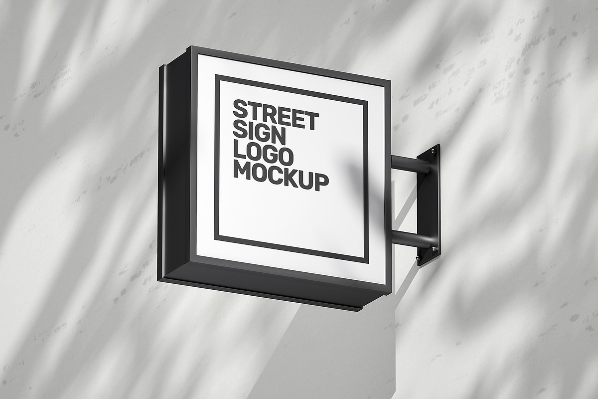 Street Sign Mockup (32 PSD Scenes), an Advertising Mockup by Traint (Photo 17 of 50)