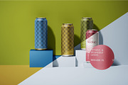 Soda Can Mockup Set, a Cups & Container Mockup by mockupatelier (Thumbnail 3 of 8)