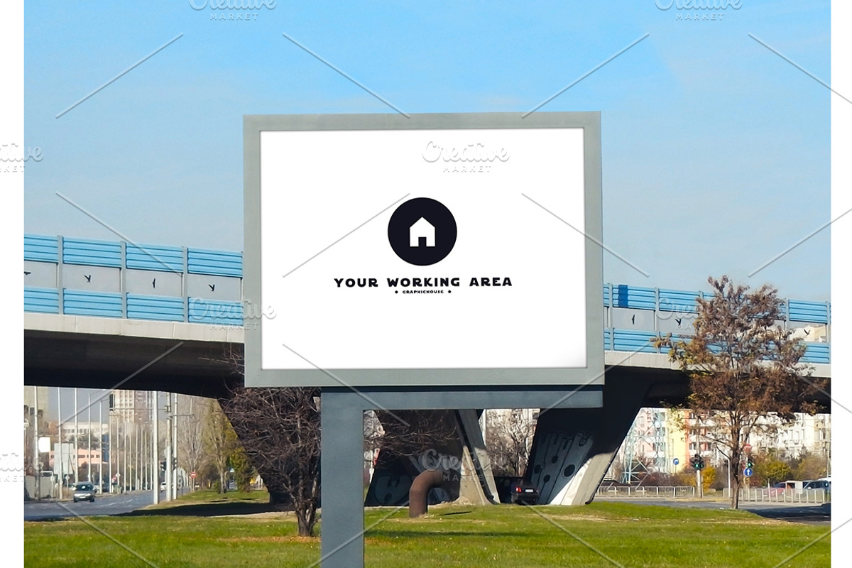 Urban Billboard Mockup, a Household Mockup by graphichouse