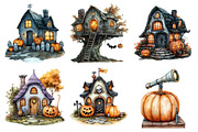 Halloween Pumpkin House Clipart, an Illustration by Daily.Designs (Thumbnail 4 of 5)