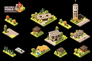 Vector isometric world map elements, an Object Illustration by tele52 (Thumbnail 31 of 39)