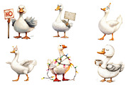 Watercolor Goose Clipart, an Illustration by Watercolor design (Thumbnail 5 of 5)