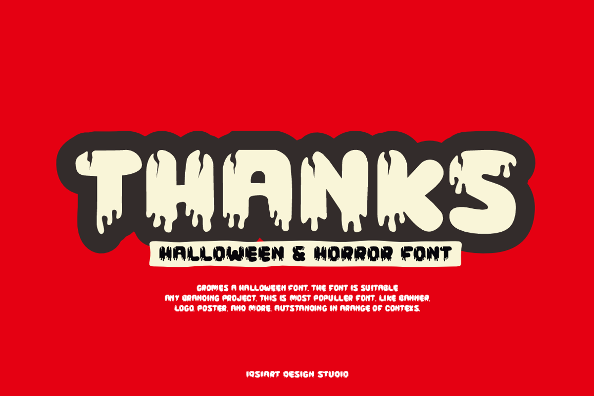 Gromes - Halloween & Horror Font, a Sans Serif Font by Iqsiart Studio (Photo 5 of 7)