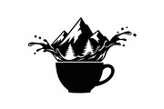 Mountain Coffee Cup Design Bundle, an Illustration by yasushie (Thumbnail 14 of 31)