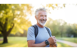 fitness seniors and technology ai, a Nature Photo by pikepicture
