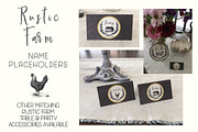 Rustic Farm Table Card Placeholders, an Object Graphic by Le Paper Cafe (Thumbnail 4 of 4)