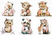 Mother's Day Animals Clipart, an Illustration by DreamArtGraphic (Thumbnail 3 of 8)