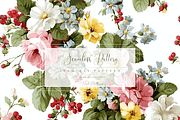 Vintage Floral Seamless Pattern, a Pattern Graphic by Pati Charm Studio (Thumbnail 1 of 6)