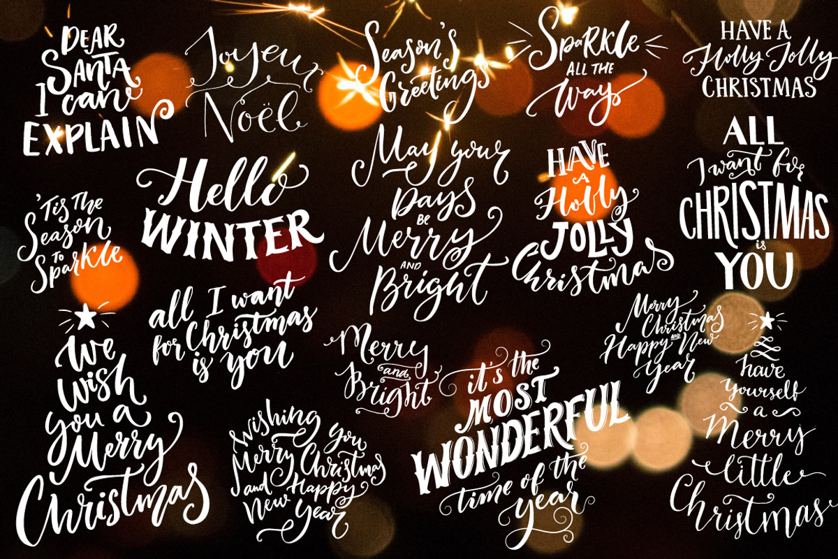 Christmas cards with hand lettering, an Illustration by Anna's Creative Store (Photo 4 of 5)