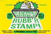 Rubb'r Stamp | Handmade Tactile Font, a Sans Serif Font by HeyAidan (Thumbnail 1 of 7)