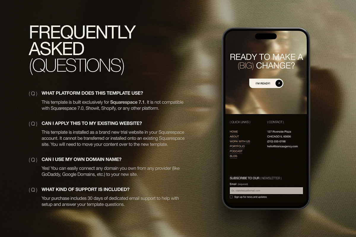Bold Squarespace Template, a Squarespace Template by Glowup Online (Photo 9 of 9)