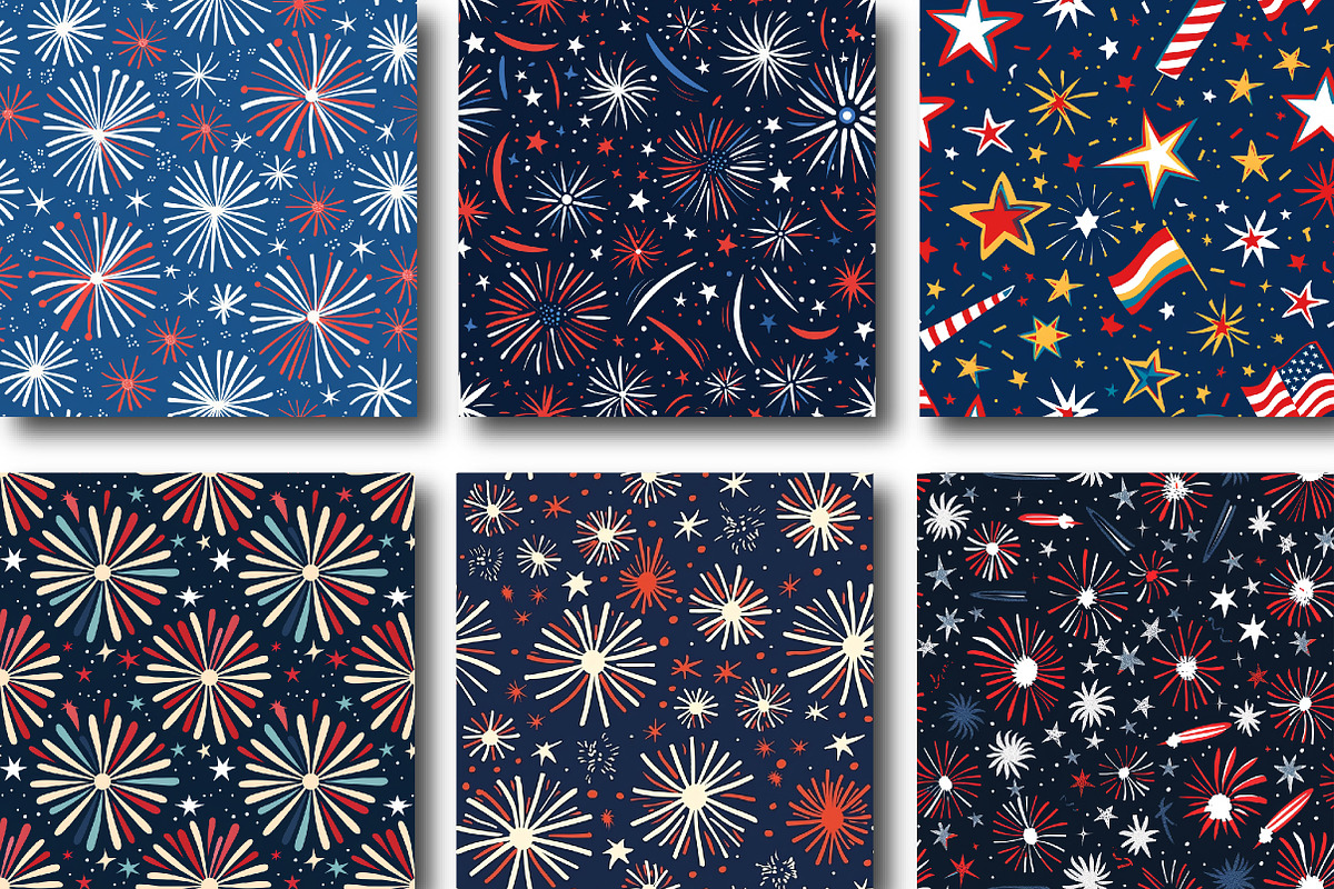 Fourth of July Seamless Pattern, a Pattern Graphic by DreamCafeArt (Photo 5 of 7)