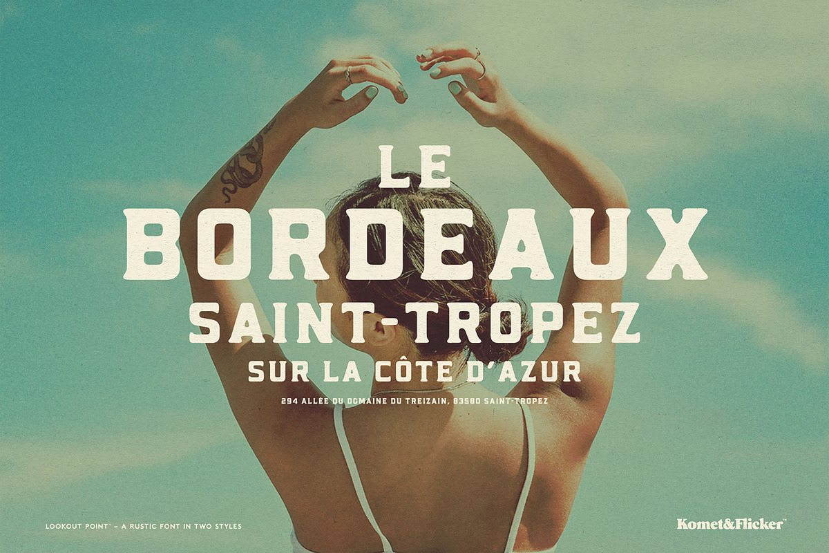 Lookout Point - A Rustic Font, a Serif Font by Komet & Flicker (Photo 12 of 15)
