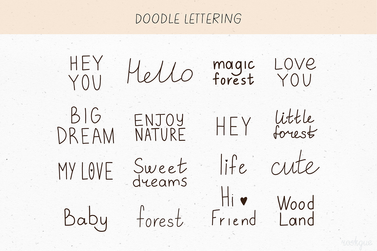 Woodland - cute collection, an Animal Illustration by roskque (Photo 5 of 11)