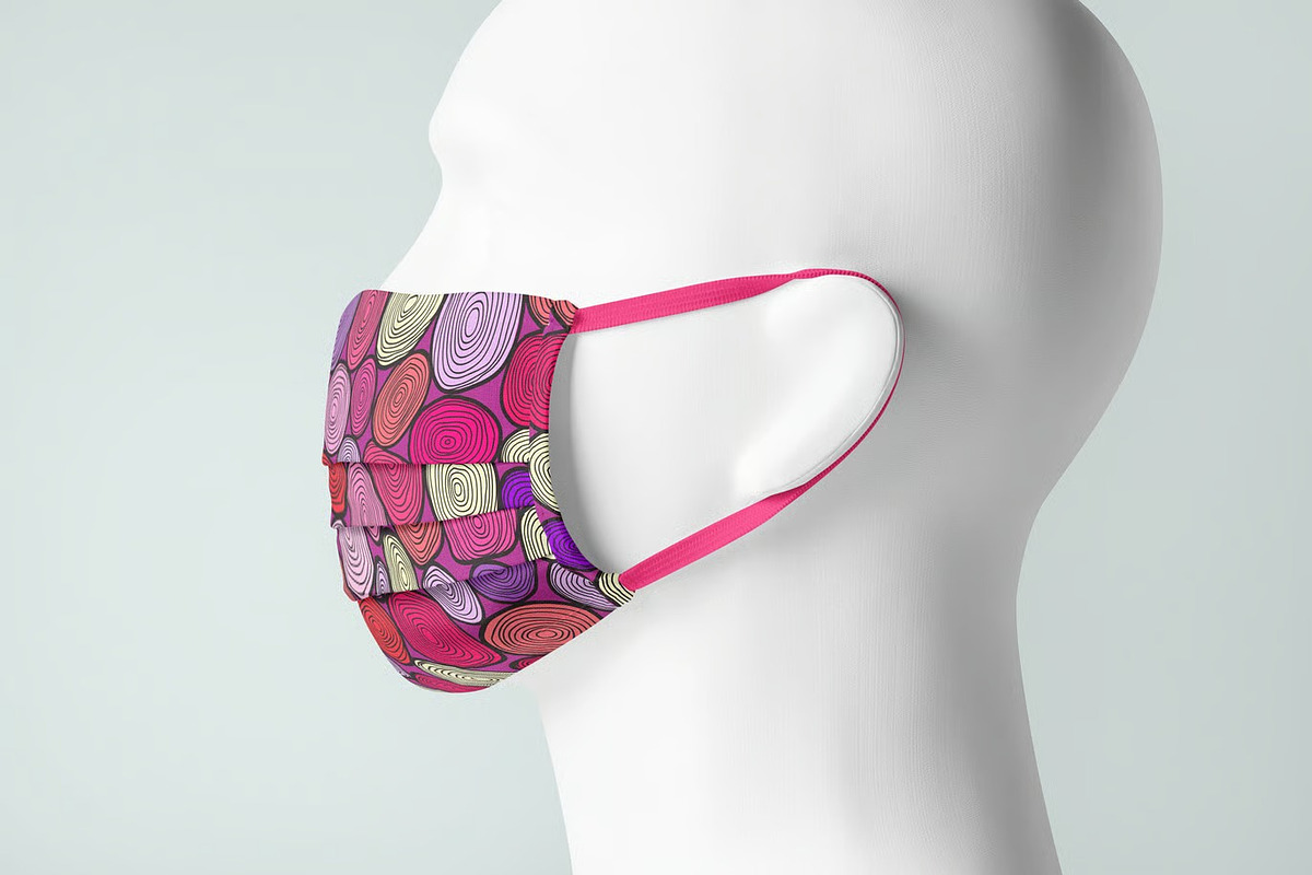 Face Mask Mock-up, a Mask Mockup by zippypixelstudio (Photo 2 of 16)