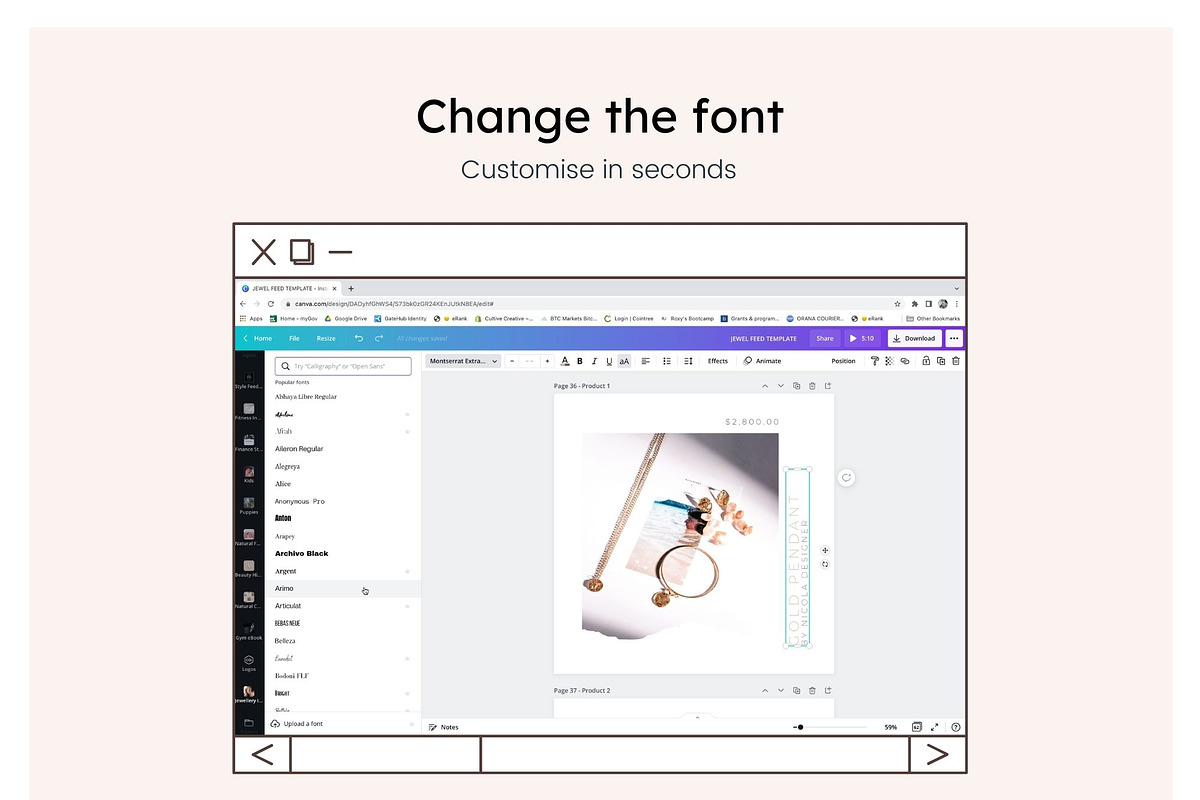 Jewel Instagram Feed Canva Templates, a Social Media Template by Cultive Creative (Photo 6 of 13)