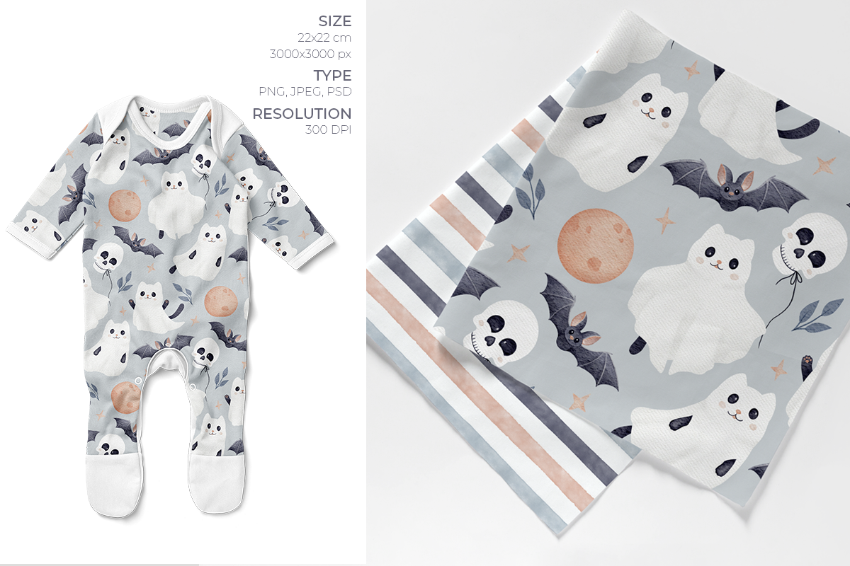 Halloween mood. Cute collection, a Pattern Graphic by tetiartline (Photo 2 of 6)