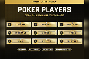 Poker Players Twitch & Kick Panels