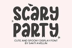 Scary Party - Spooky Display Font, a Handwritten Font by SaktiAvellin