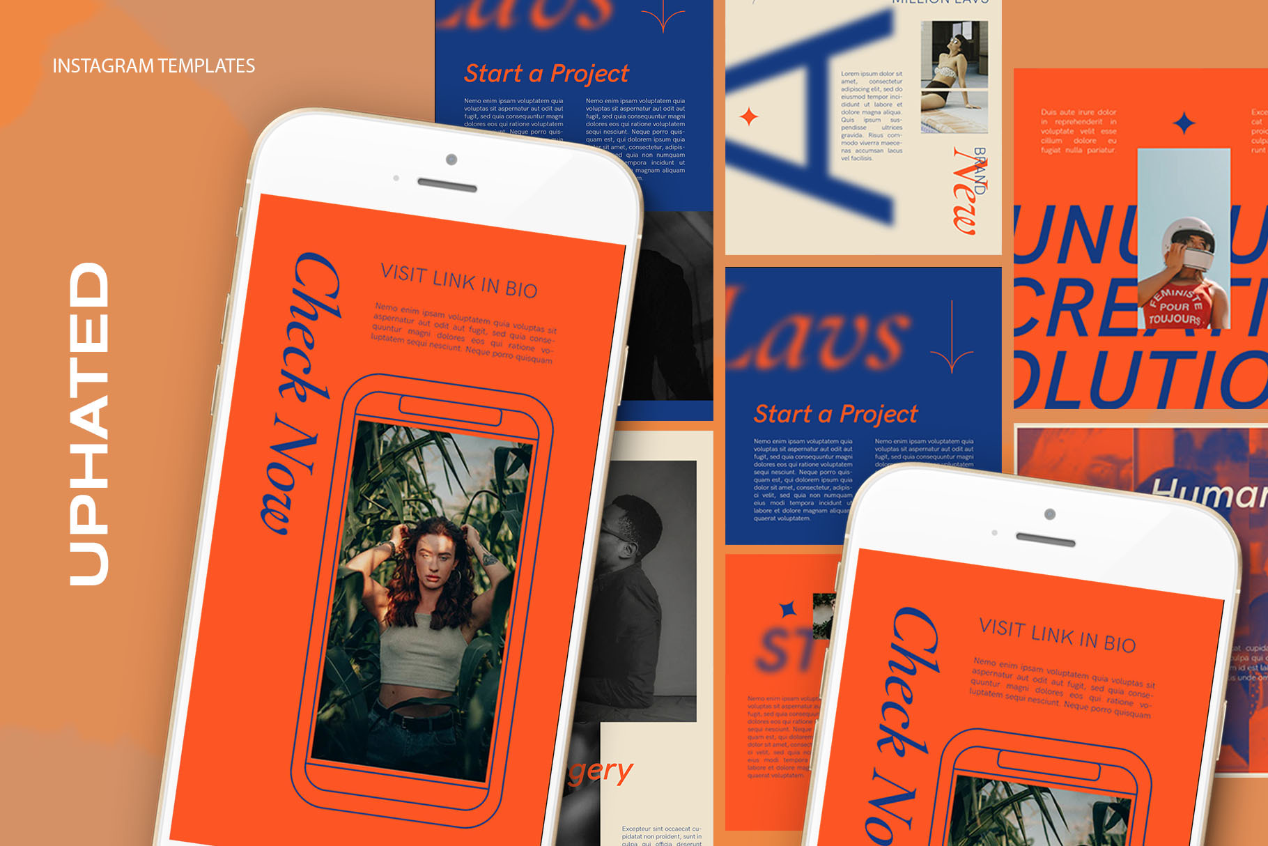 Uphated Instagram | Canva & PSD, a Social Media Template by Azruca