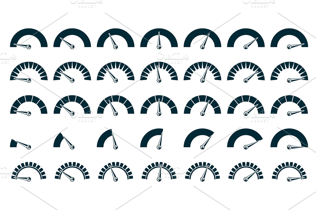 Speedometer black icon. Electric car, an Object Graphic by Frogella