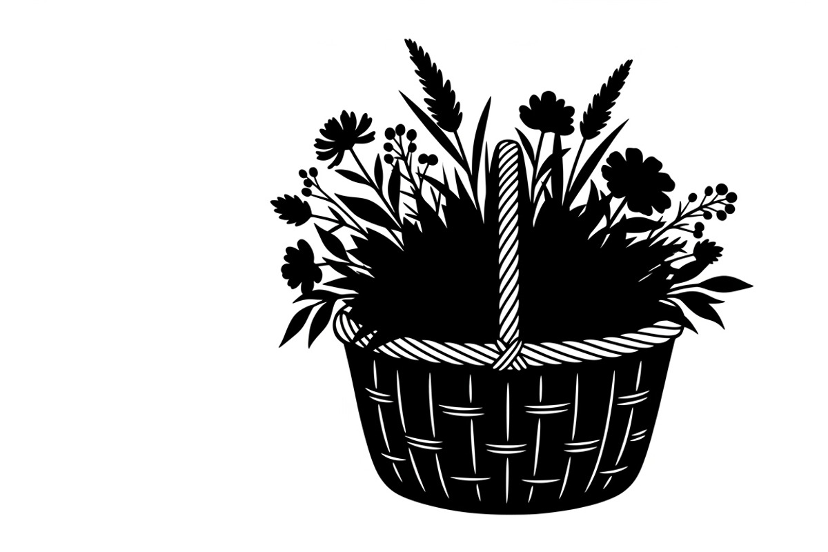 Charming flower basket wall art, an Illustration by Amazin_art (Photo 5 of 32)